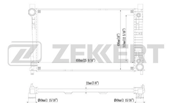 ZEKKERT MK-1361 - Радиатор охлаждения