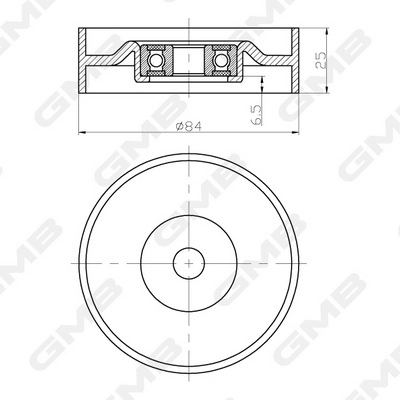 GMB GTC1180 - Обводной ролик ГРМ