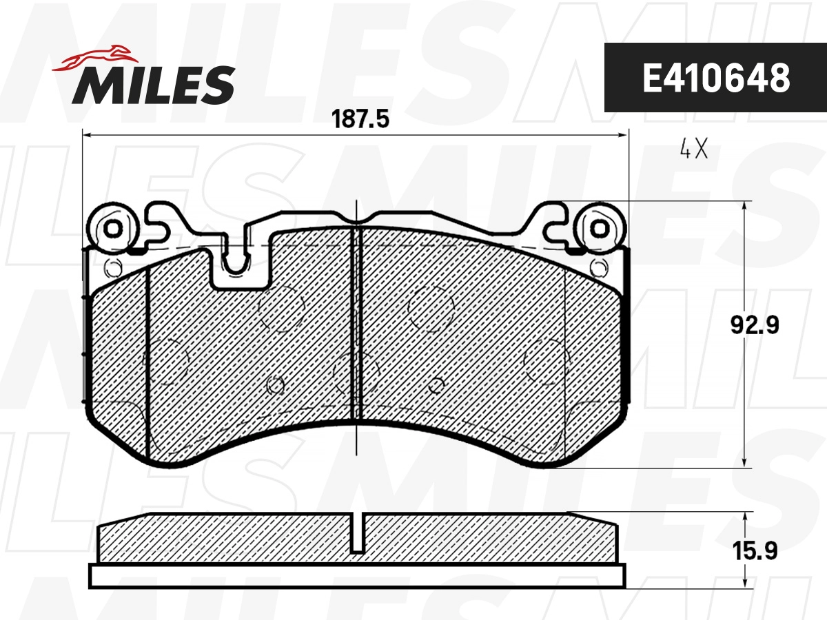 MILES E410648 - Тормозные колодки 