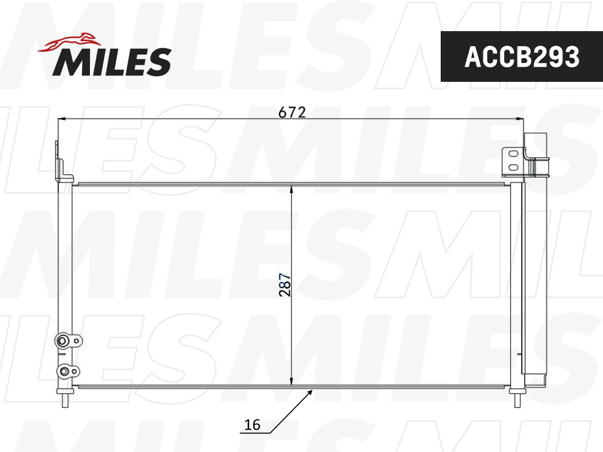 MILES ACCB293 - Радиатор кондиционера
