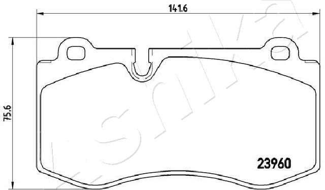 ASHIKA 50-00-0527 - Тормозные колодки 
