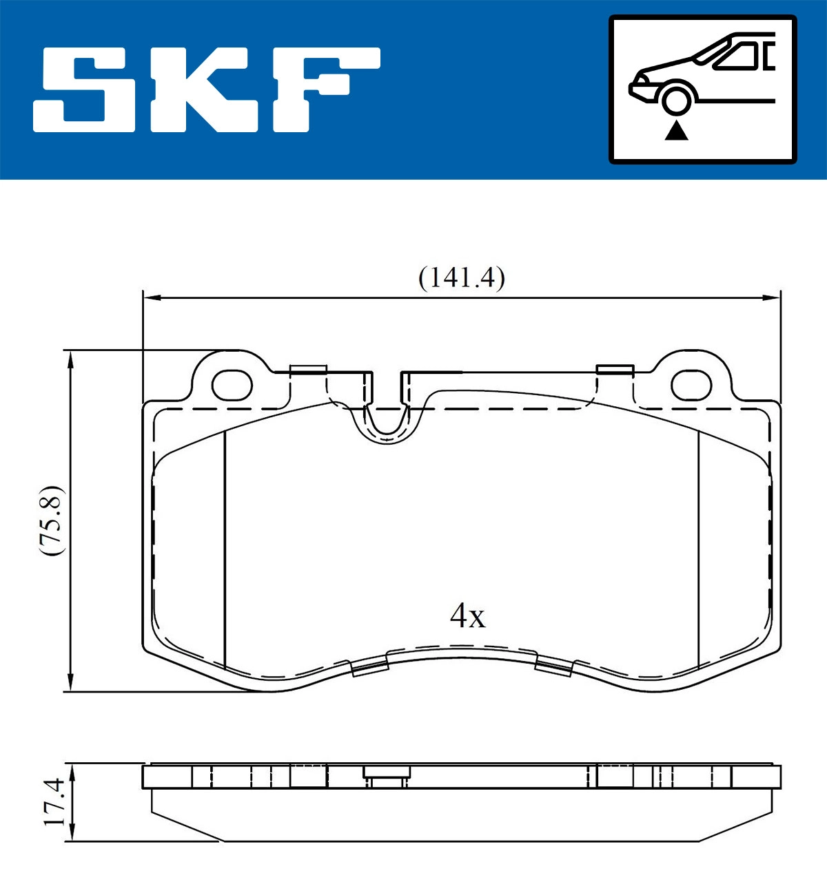 SKF VKBP 80549 - Тормозные колодки 