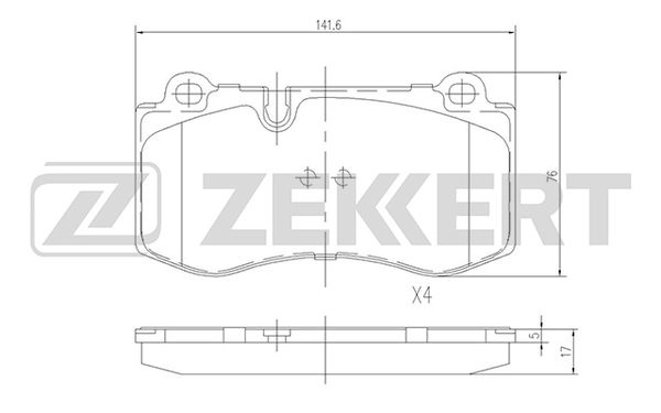 ZEKKERT BS-2164 - Тормозные колодки 