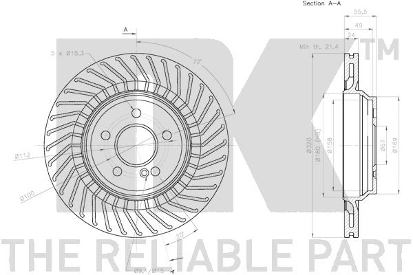 NK 2033120 - Тормозные диски