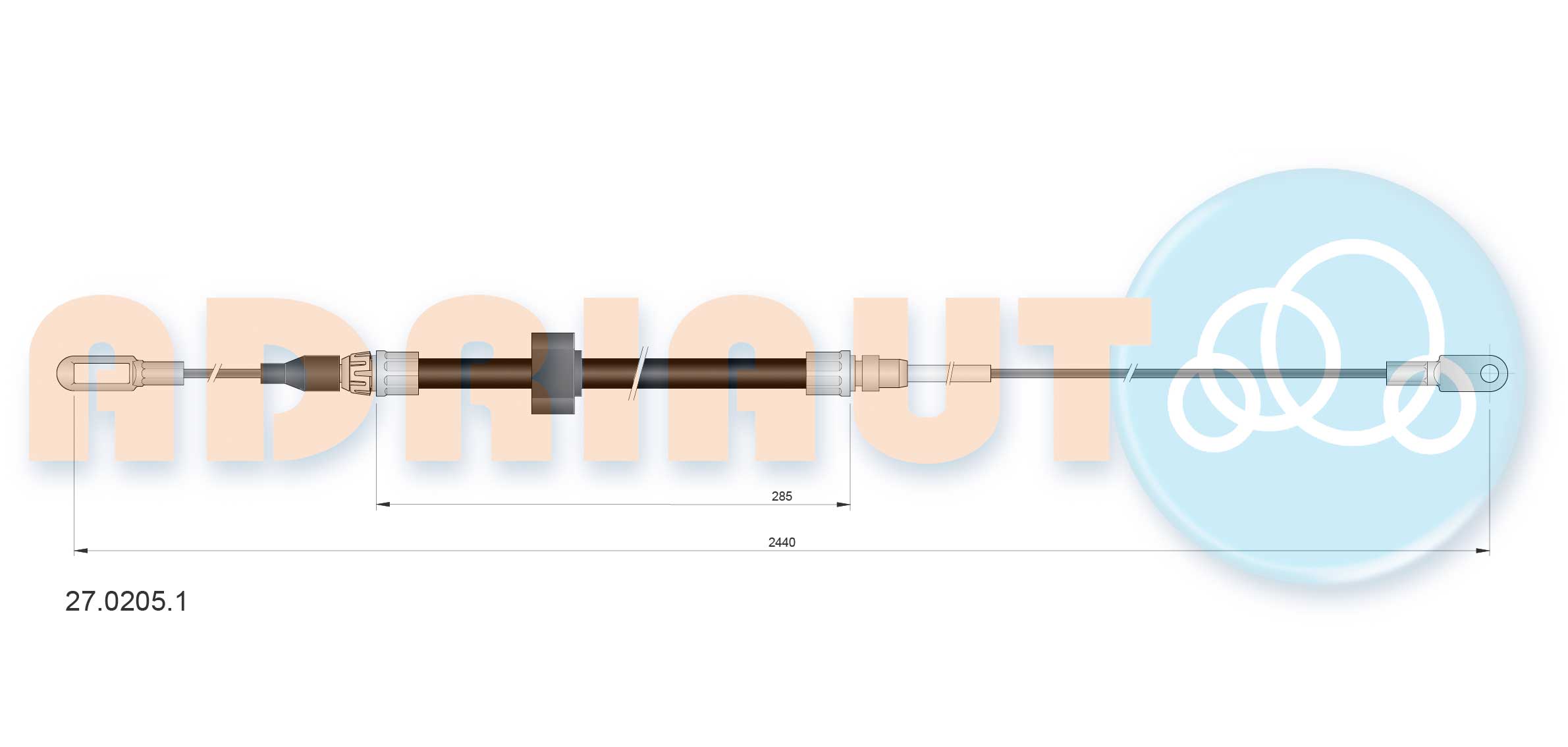 ADRIAUTO 27.0205.1 - Трос ручника