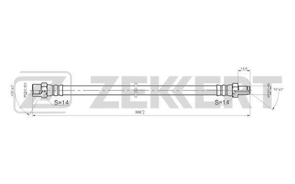 ZEKKERT BS-9005 - Тормозные шланги