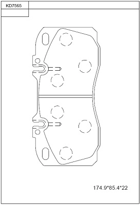 ASIMCO KD7565 - Тормозные колодки 