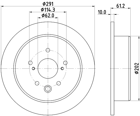 HELLA 8DD 355 115-711 - Тормозной диск PRO