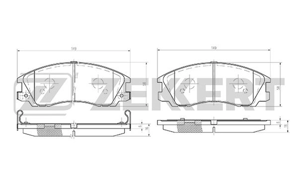 ZEKKERT BS-1808 - Тормозные колодки 