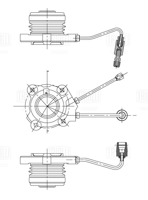 TRIALLI CT 1504 - Рабочий цилиндр сцепления
