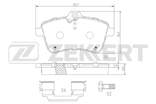 ZEKKERT BS-1831 - Тормозные колодки 
