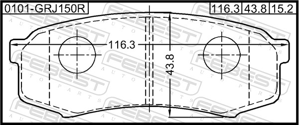 FEBEST 0101-GRJ150R - Тормозные колодки 