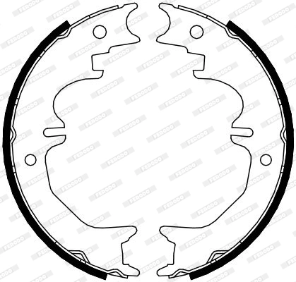 FERODO FSB4120 - Комплект тормозных колодок, стояночная тормозная система PREMIER