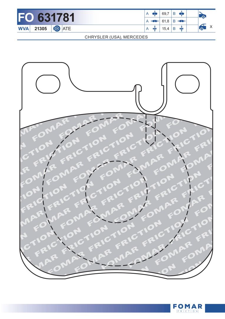 FOMAR FRICTION FO 631781 - Тормозные колодки 