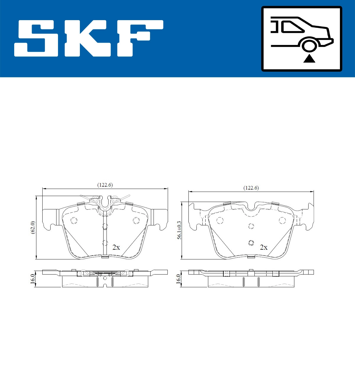 SKF VKBP 90117 E - Тормозные колодки 