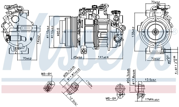 NISSENS 890717 - Компрессор кондиционера
