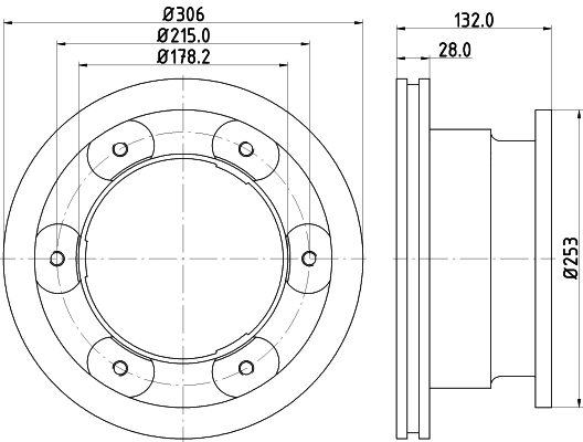 HELLA 8DD 355 115-551 - Тормозные диски