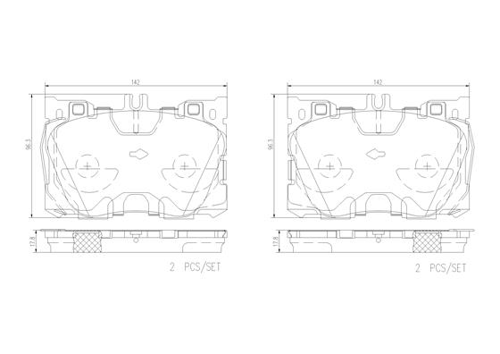 BREMBO P50139N - Комплект тормозных колодок, дисковый тормоз PRIME LINE - Ceramic