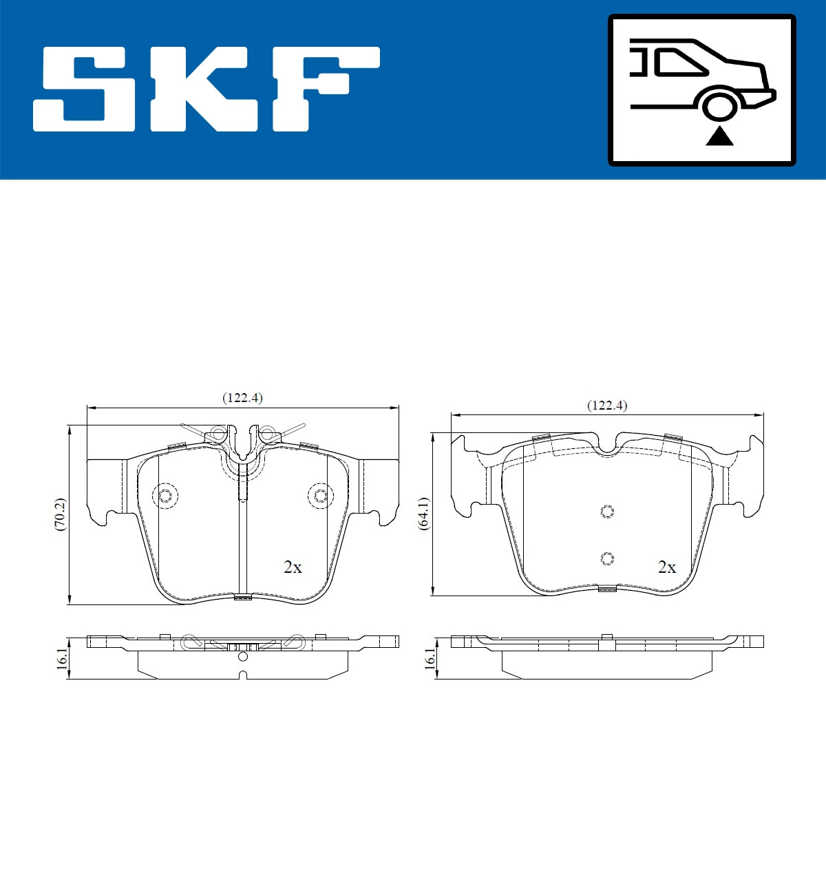 SKF VKBP 90143 - Тормозные колодки 