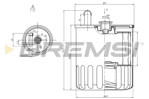 BREMSI FE0370 - Топливный фильтр