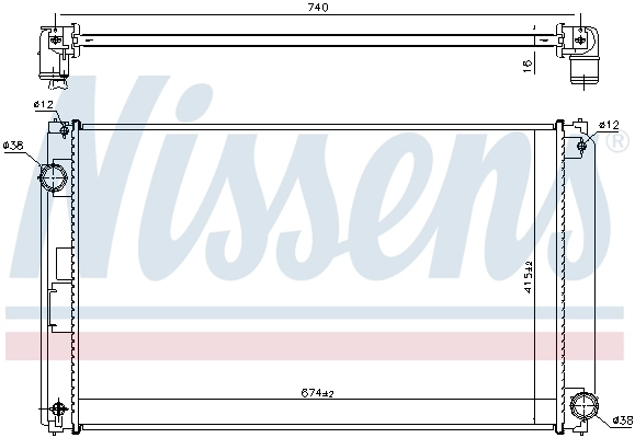NISSENS 606610 - Радиатор охлаждения