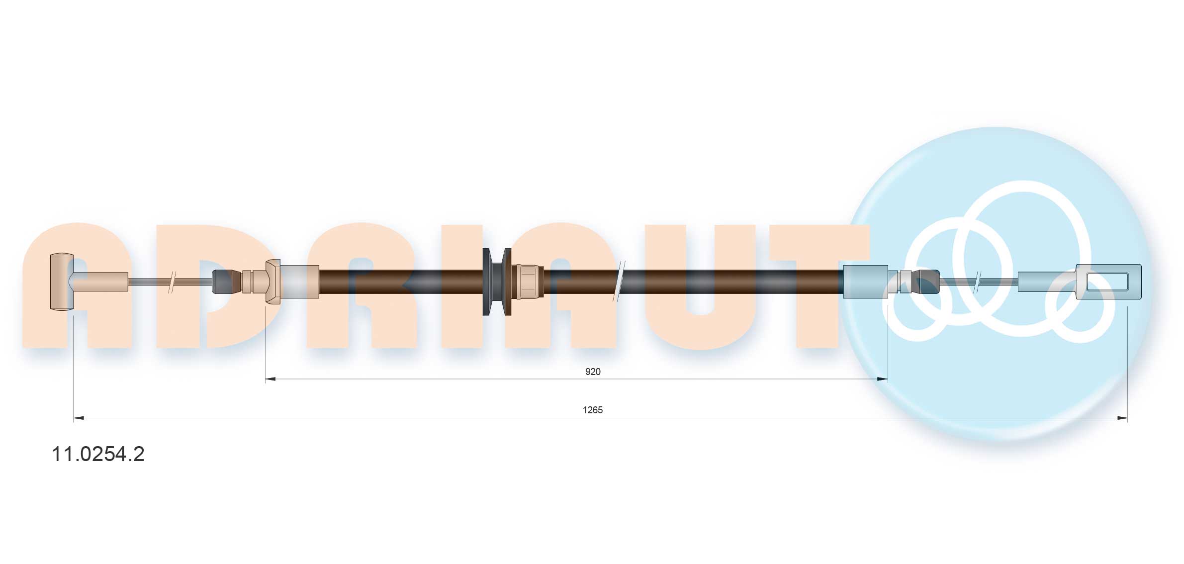 ADRIAUTO 11.0254.2 - Трос ручника