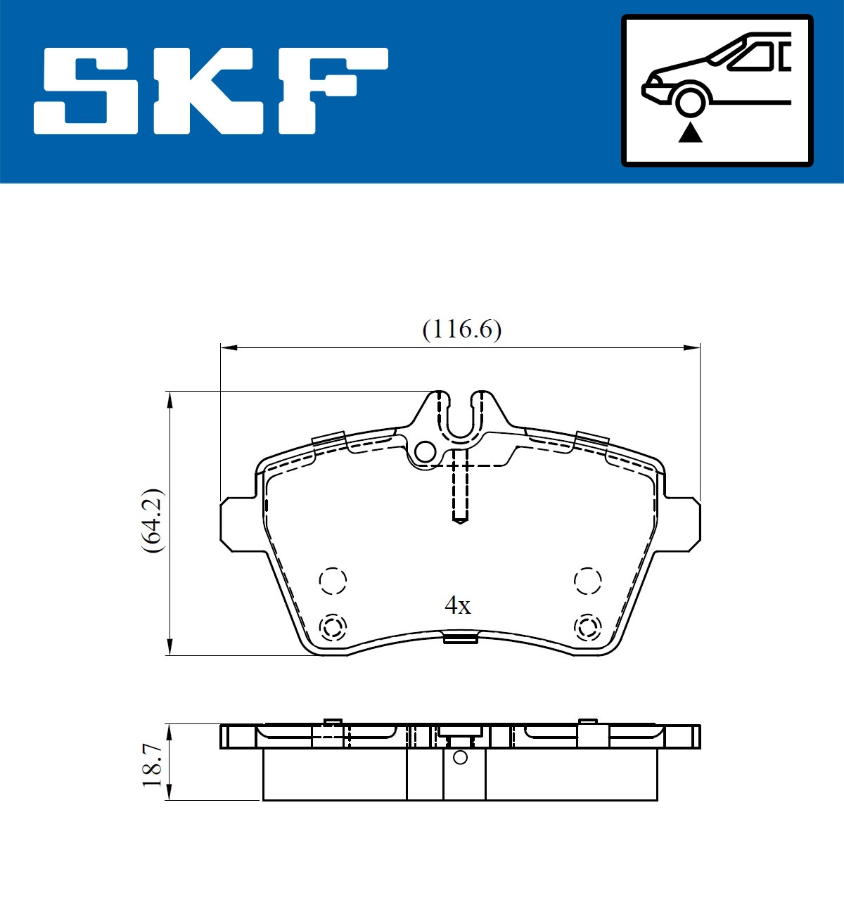 SKF VKBP 80323 - Тормозные колодки 