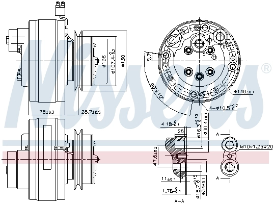 NISSENS 890368 - Компрессор кондиционера