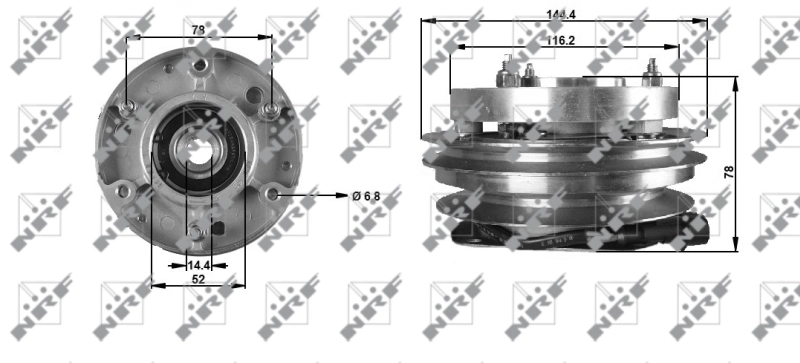NRF 49706 - Вискомуфта вентилятора