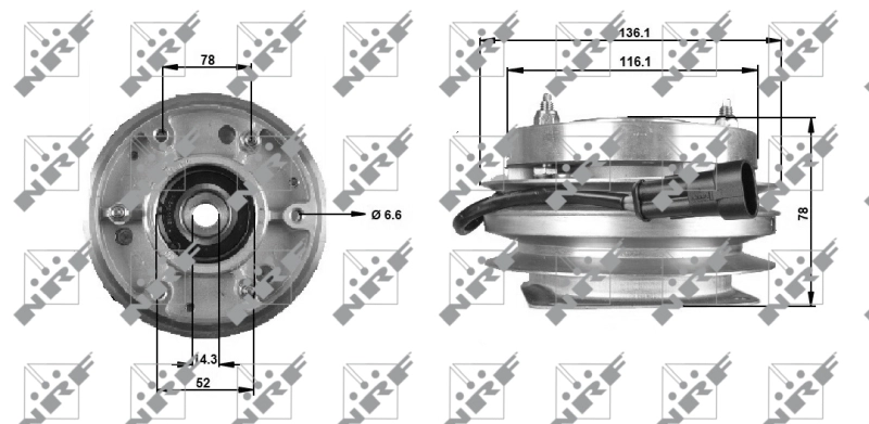 NRF 49703 - Вискомуфта вентилятора