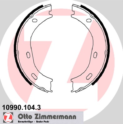 ZIMMERMANN 10990.104.3 - Барабанные колодки