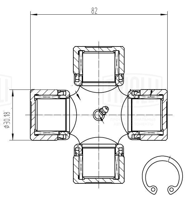 TRIALLI CC 719 - Муфта кардана