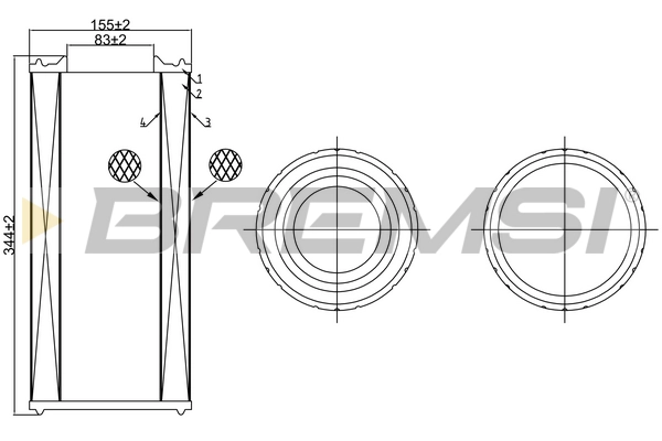 BREMSI FA1255 - Воздушный фильтр