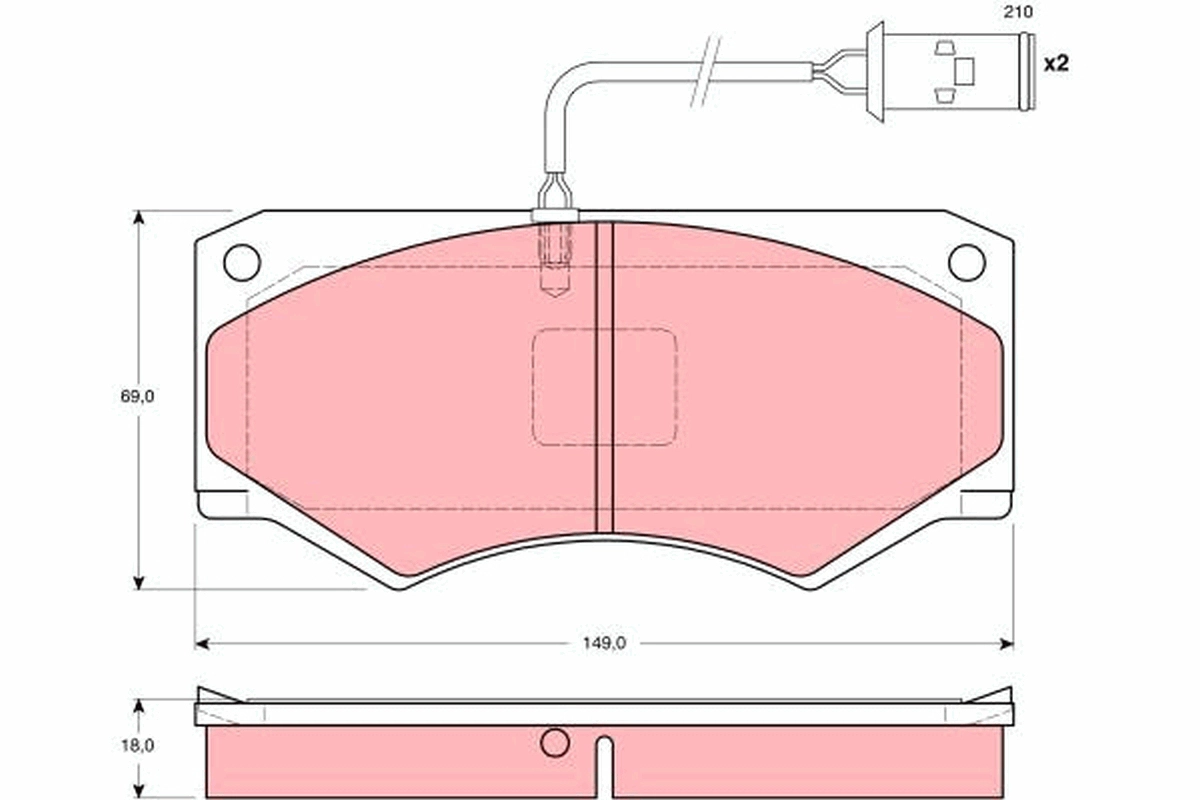 TRW GDB1248 - Тормозные колодки 