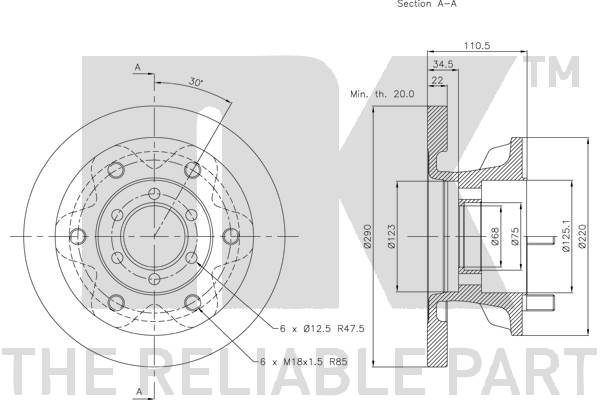 NK 202338 - Тормозные диски