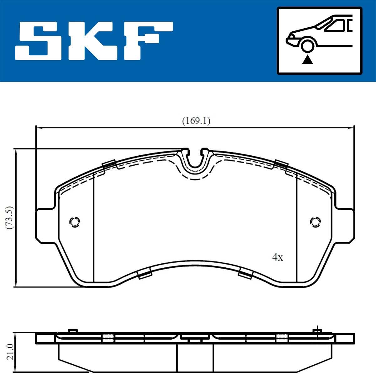 SKF VKBP 80115 - Тормозные колодки 