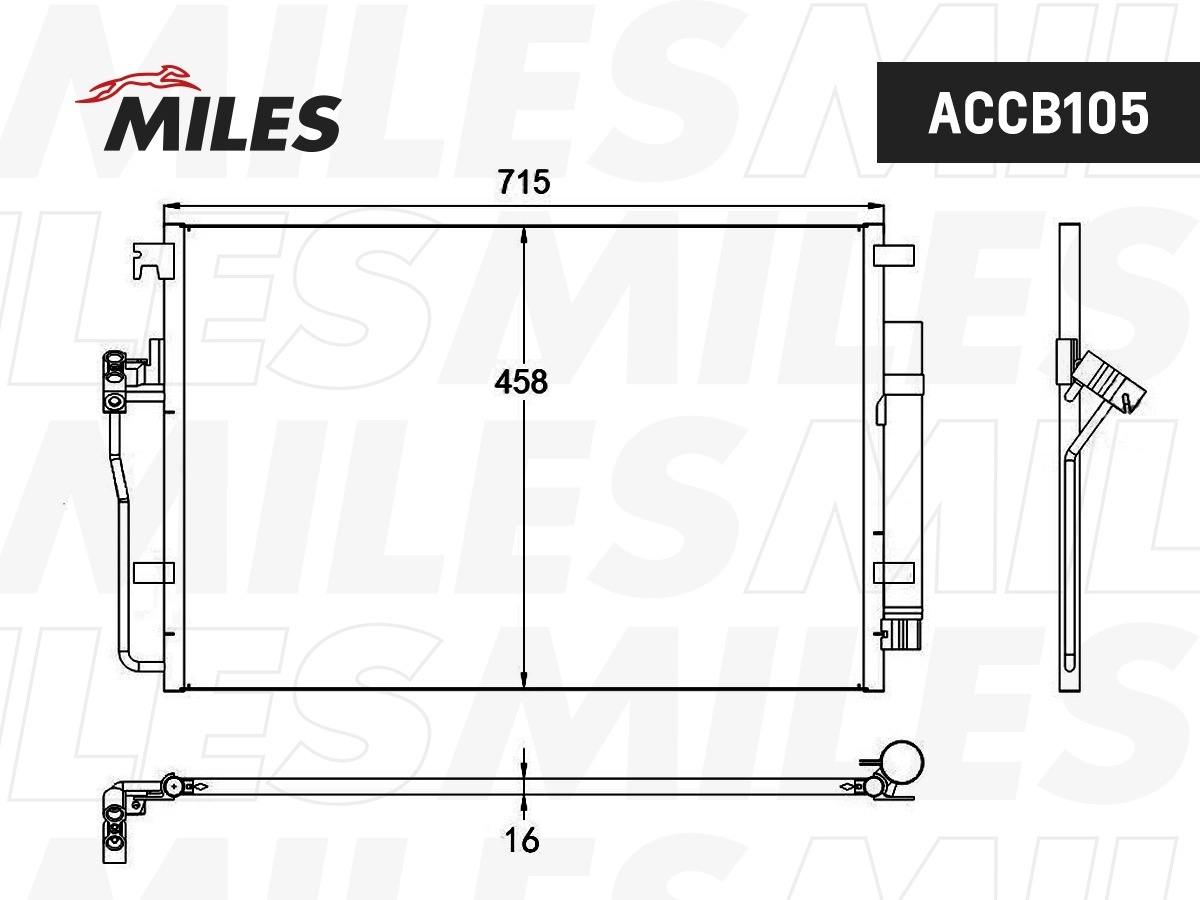 MILES ACCB105 - Радиатор кондиционера