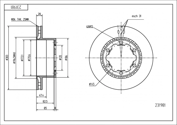 HART 231 981 - Тормозные диски