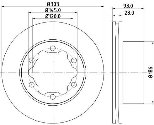 HELLA 8DD 355 118-061 - Тормозные диски