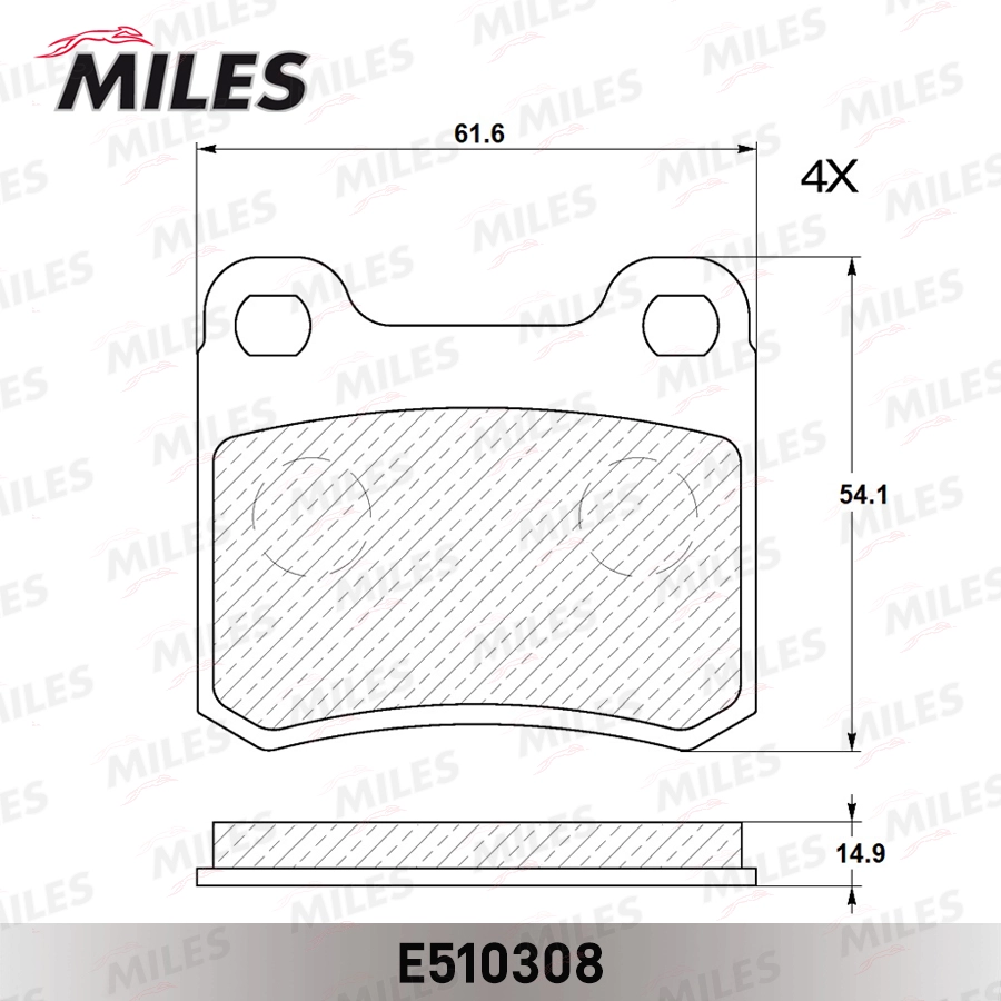 MILES E510308 - Тормозные колодки 