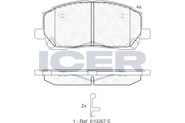 ICER 181705 - Тормозные колодки 
