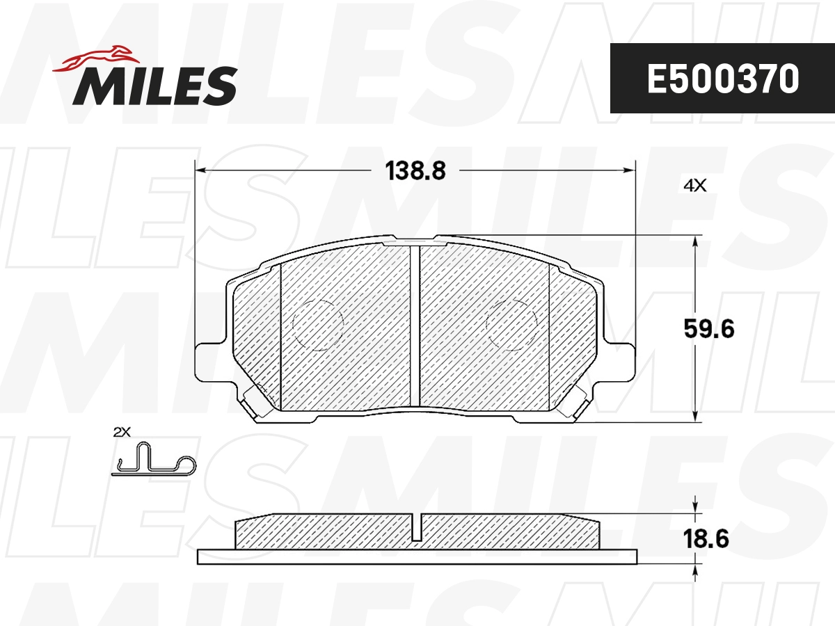 MILES E500370 - Тормозные колодки 