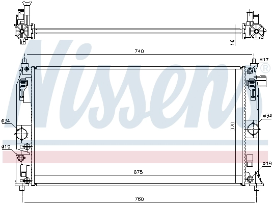 NISSENS 606543 - Радиатор охлаждения