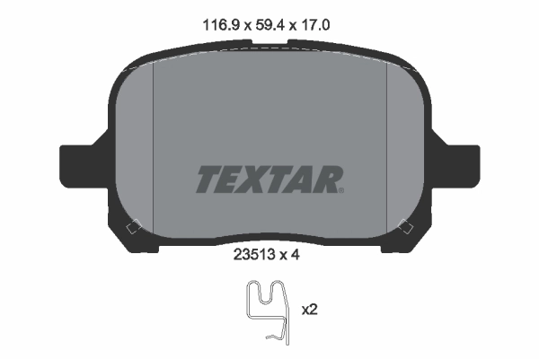 TEXTAR 2351302 - Тормозные колодки 