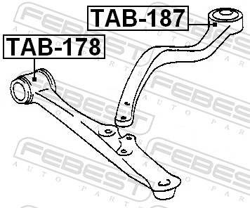 FEBEST TAB-187 - Сайлентблок