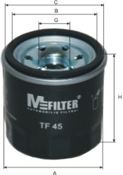 MFILTER TF 45 - Масляный фильтр