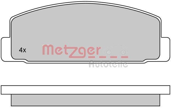 METZGER 1170088 - Тормозные колодки 