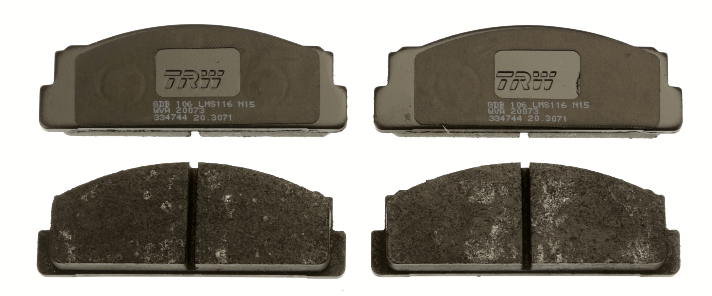 TRW GDB106 - Комплект тормозных колодок, дисковый тормоз COTEC