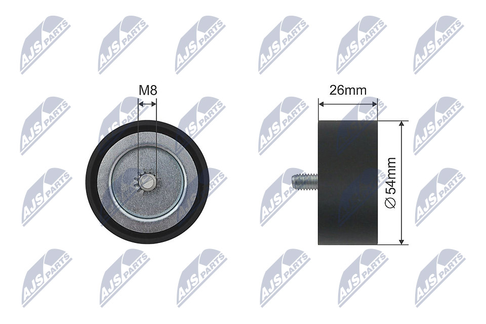 NTY RNK-ME-030 - Паразитный / Ведущий ролик, клиновой ремень