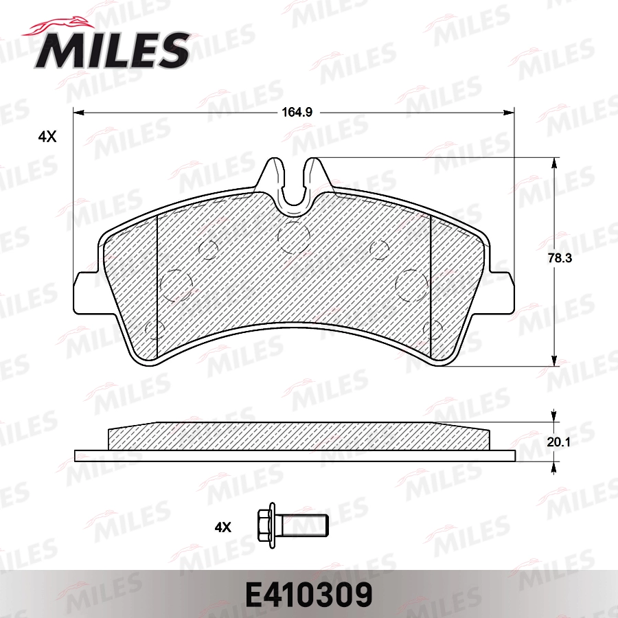 MILES E410309 - Тормозные колодки 